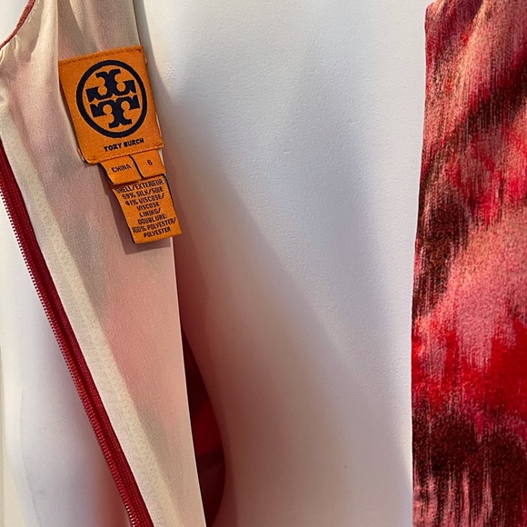 Tory Burch Red Sleeveless Silk Dress 6 NWOT - Picture 7 of 7